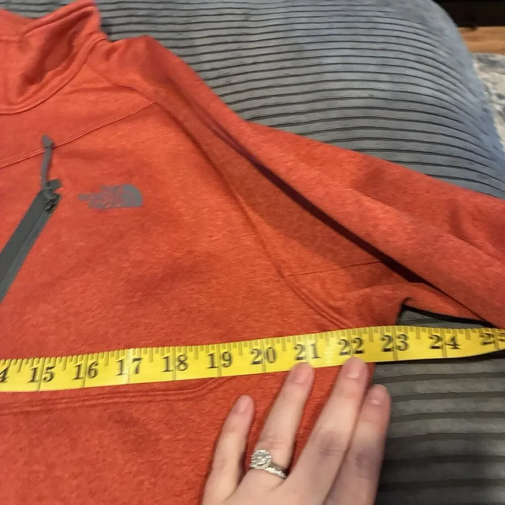 The North Face Canyonlands Pullover Mens L Orange 1/4 Zip Hiking Camping Gorp